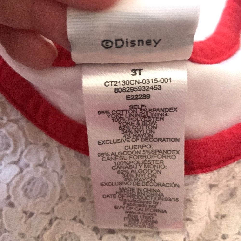 Disney Red Minnie Mouse Lace-Accent Casual Dress for Girls - Picture 4 of 4
